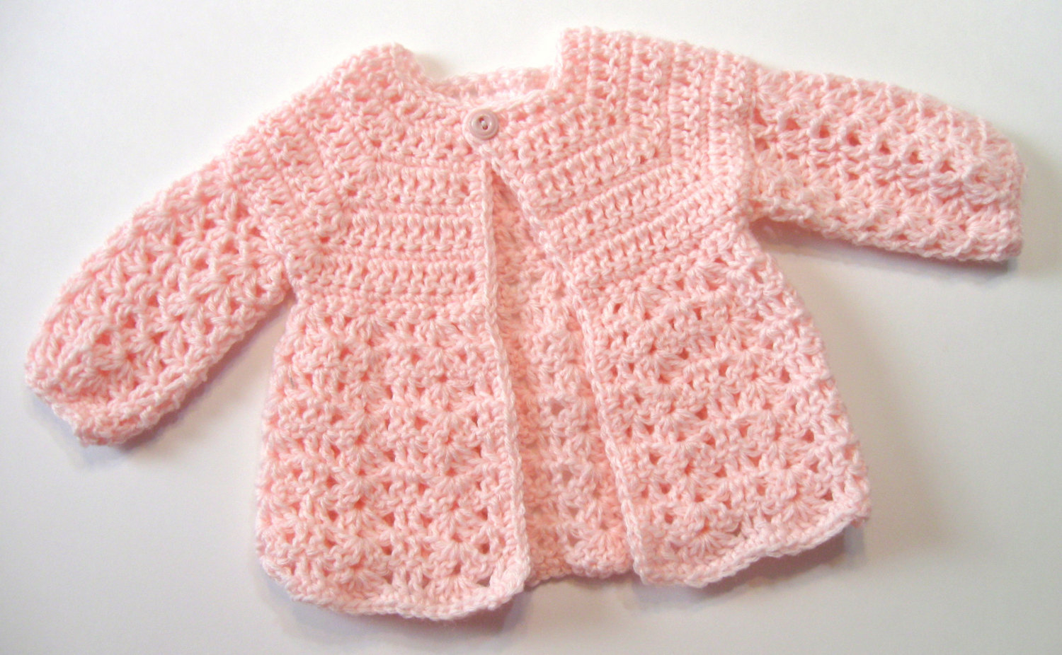 Crochet Newborn Sweater Pattern Crochet Pattern Ba Sweater Perfect For Girls Omas Etsy