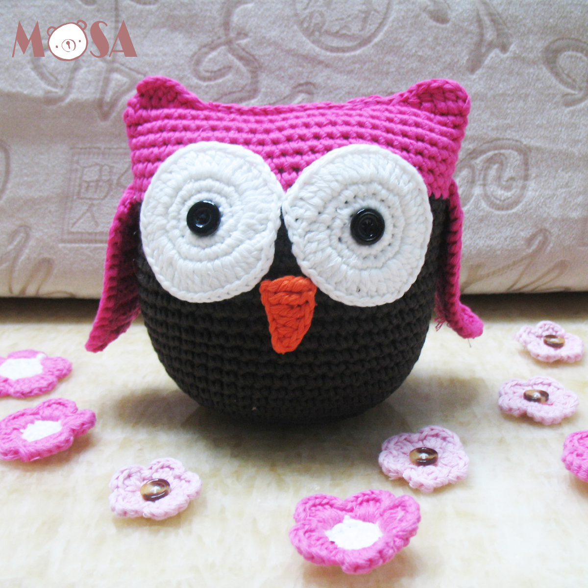 Crochet Owl Pattern Crochet Easter Decorations Hot Pinkbrown Owl Pattern Amigurumi