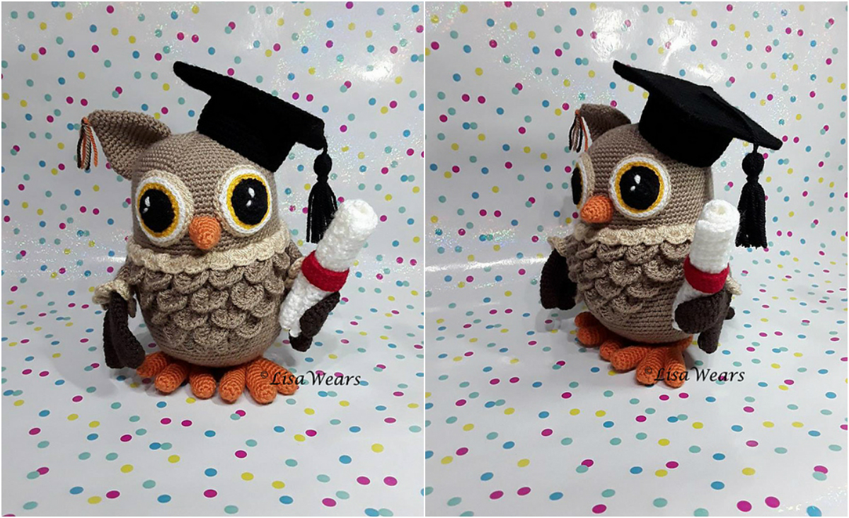 Crochet Owl Pattern Free Pattern Wisdom The Graduation Crochet Owl