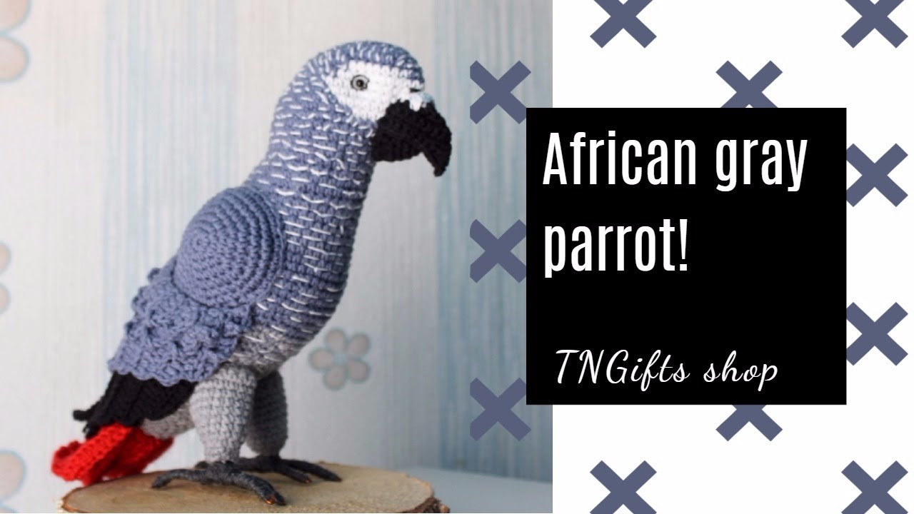 Crochet Parrot Pattern African Gray Parrot Crochet Toy Amigurumi Youtube