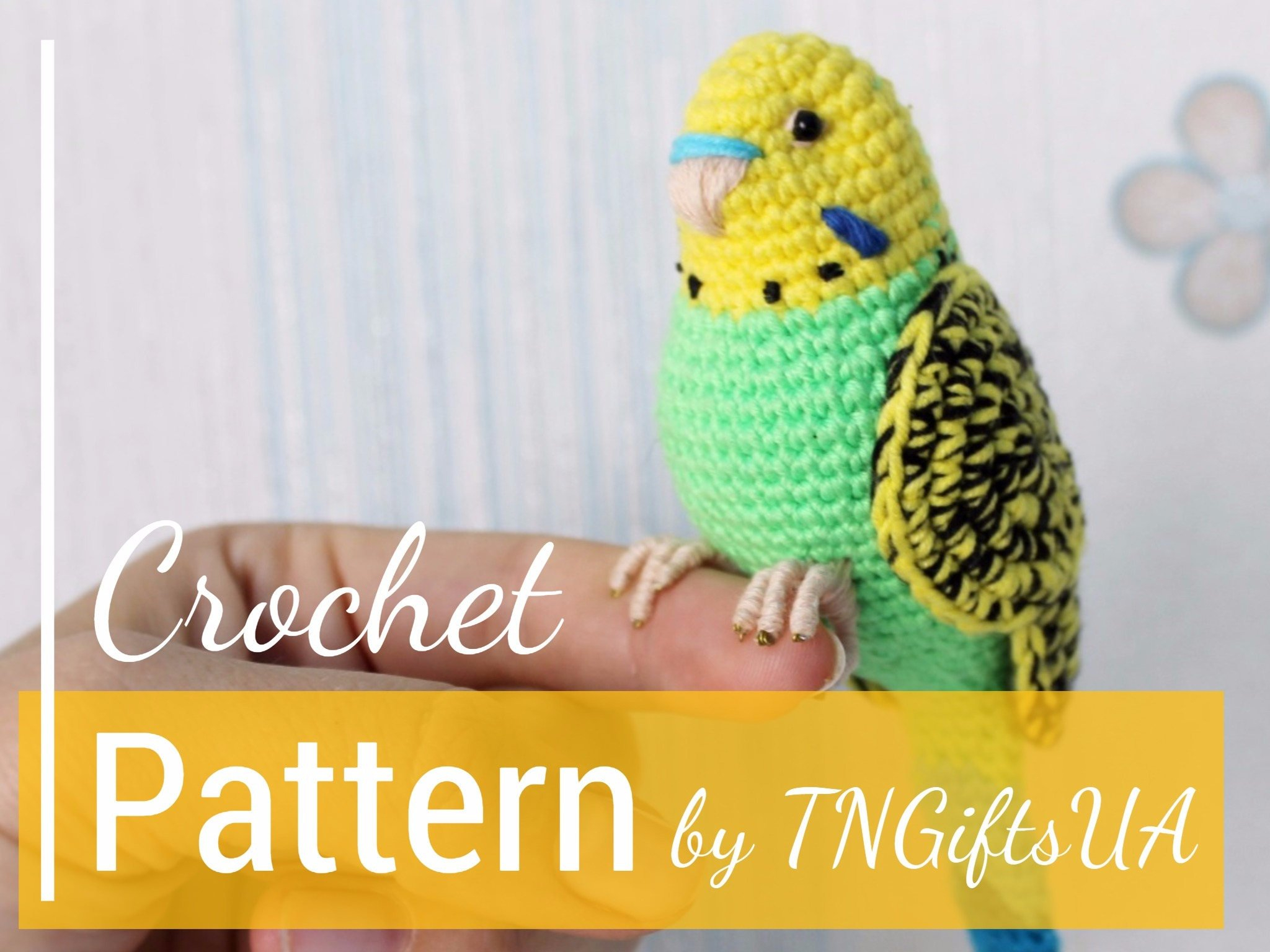 Crochet Parrot Pattern Crochet Green Budgie Easy Pattern Diy Tutorial Pdf Mother Bird Etsy