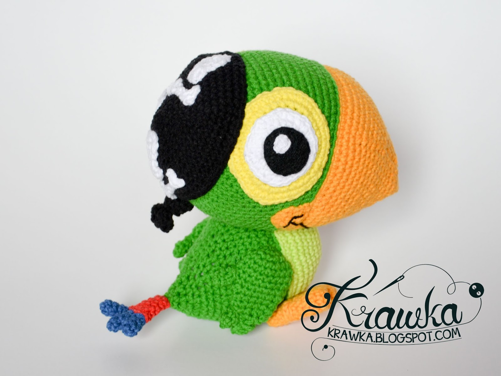 Crochet Parrot Pattern Krawka Skully Parrot Jake And The Never Land Pirates Etsy Pattern