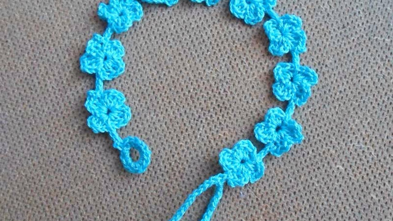 Crochet Pattern Bracelet How To Crochet A Pretty Summer Flower Bracelet Diy Style Tutorial