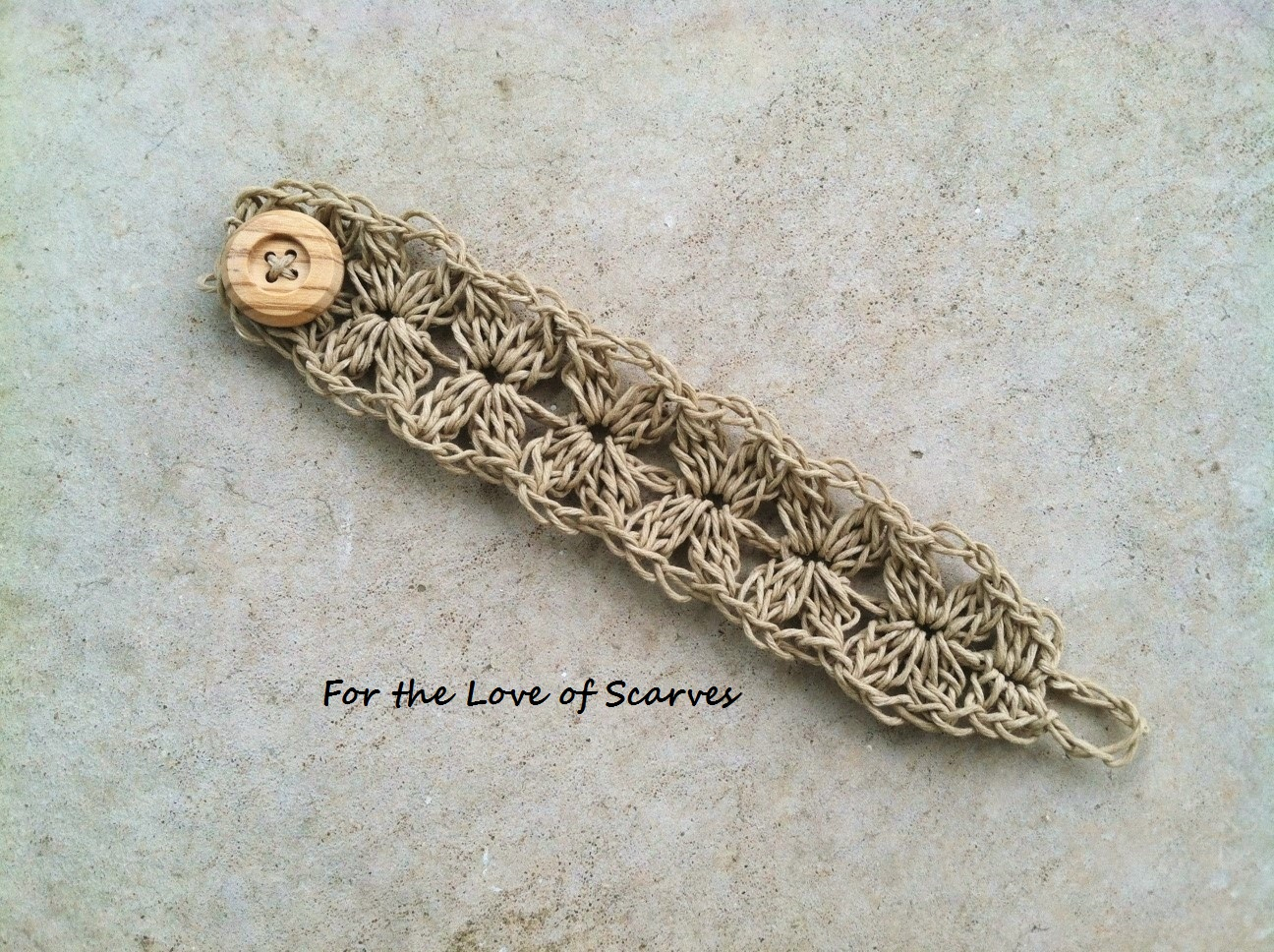 Crochet Pattern Bracelet Renees Cuff Hemp Bracelet For The Love Of Scarves