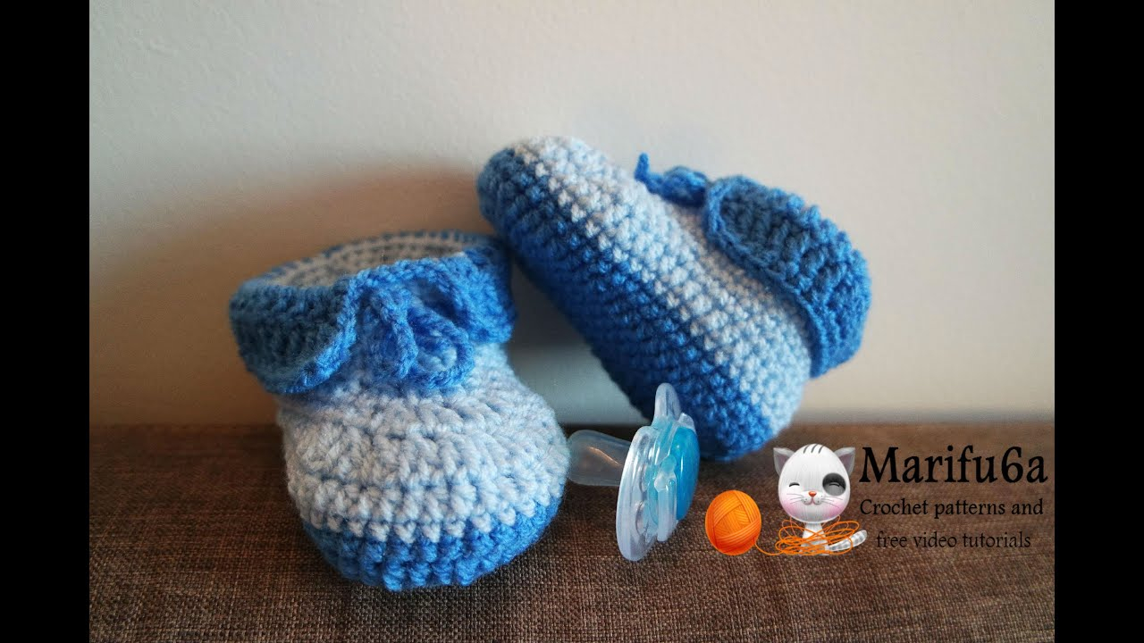 Crochet Pattern For Baby Booties How To Crochet Easy Ba Booties Full Free Pattern Youtube
