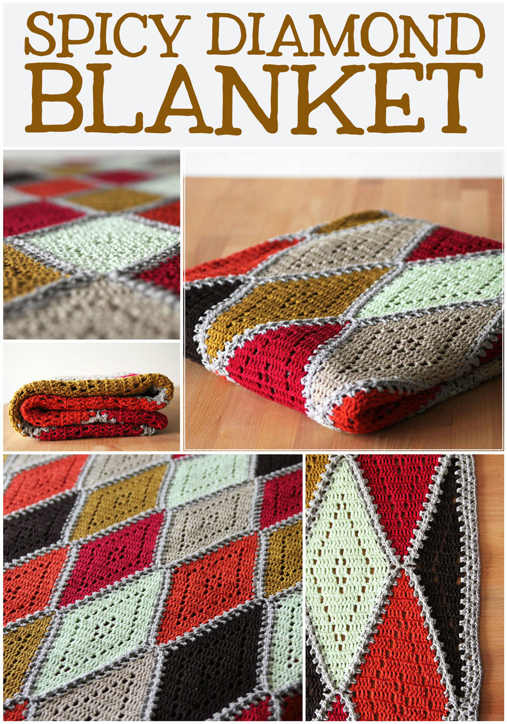 Crochet Pattern Free Crochet Pattern Spicy Diamond Blanket Haak Maar Rraak
