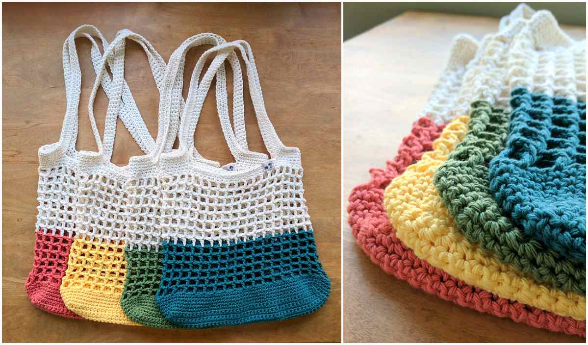 Crochet Pattern Market Bag Color Block Market Bag Free Crochet Pattern Your Crochet