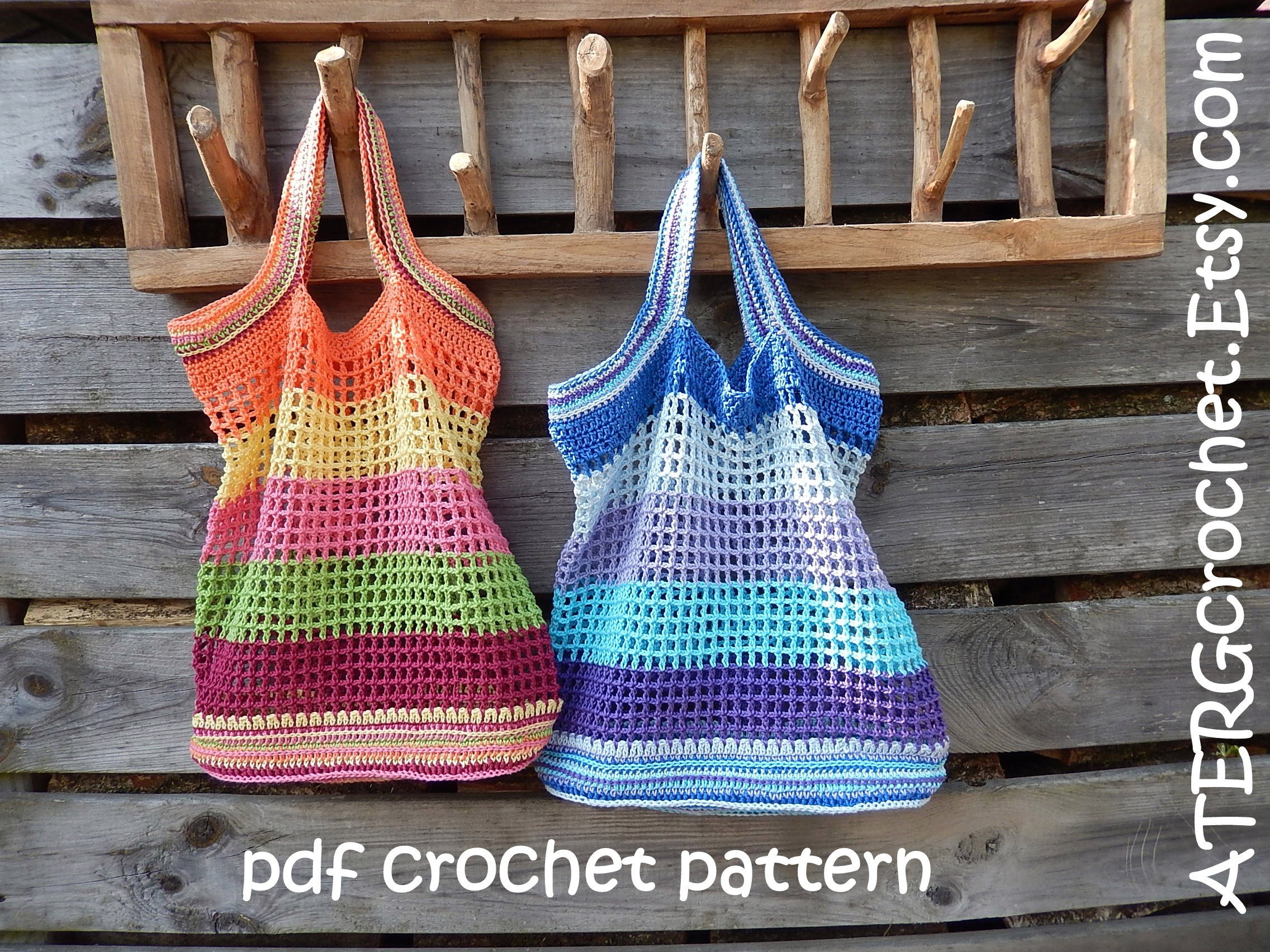 Crochet Pattern Market Bag Crochet Pattern Market Tote Bag Atergcrochet Etsy