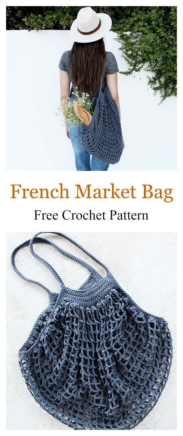 Crochet Pattern Market Bag French Market Mesh Bag Free Crochet Pattern
