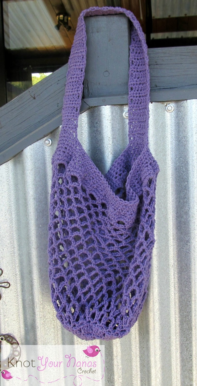 Crochet Pattern Market Bag Knot Your Nanas Crochet Easy Market Bag