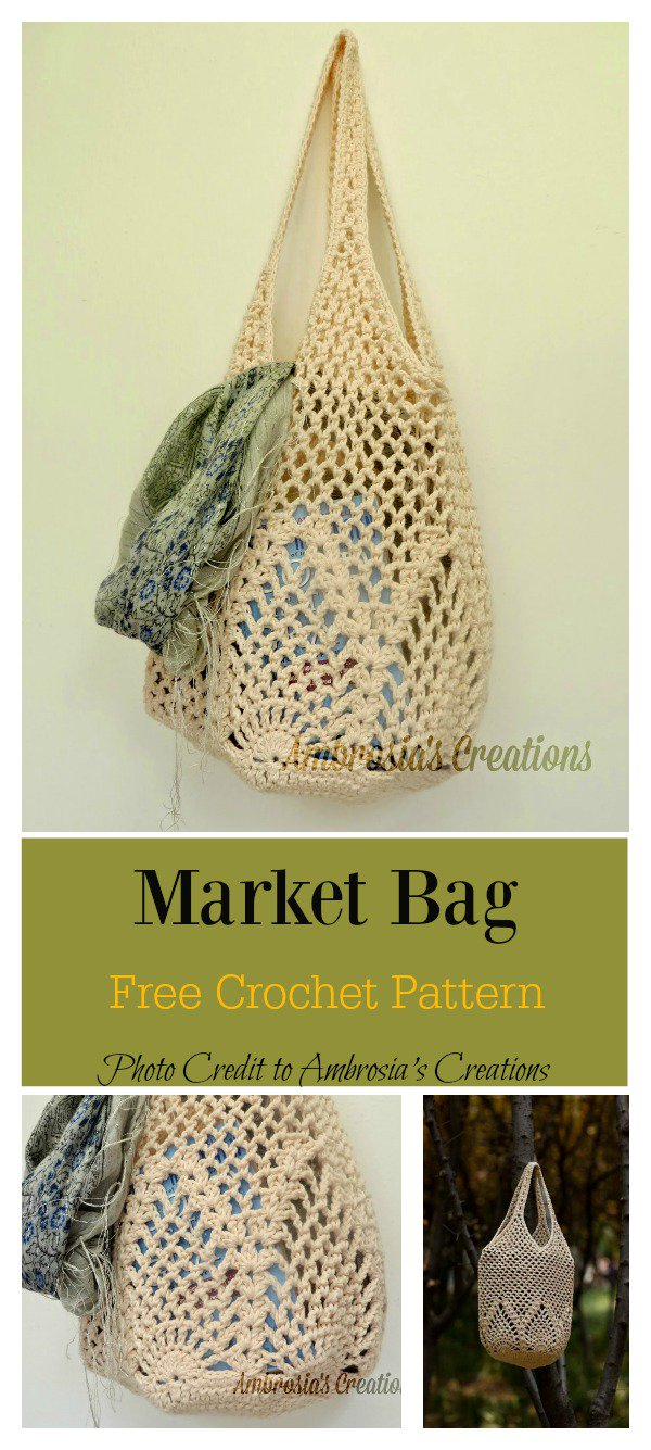 Crochet Pattern Market Bag Pineapple Stitch Market Bag Free Crochet Pattern Cool Creativities