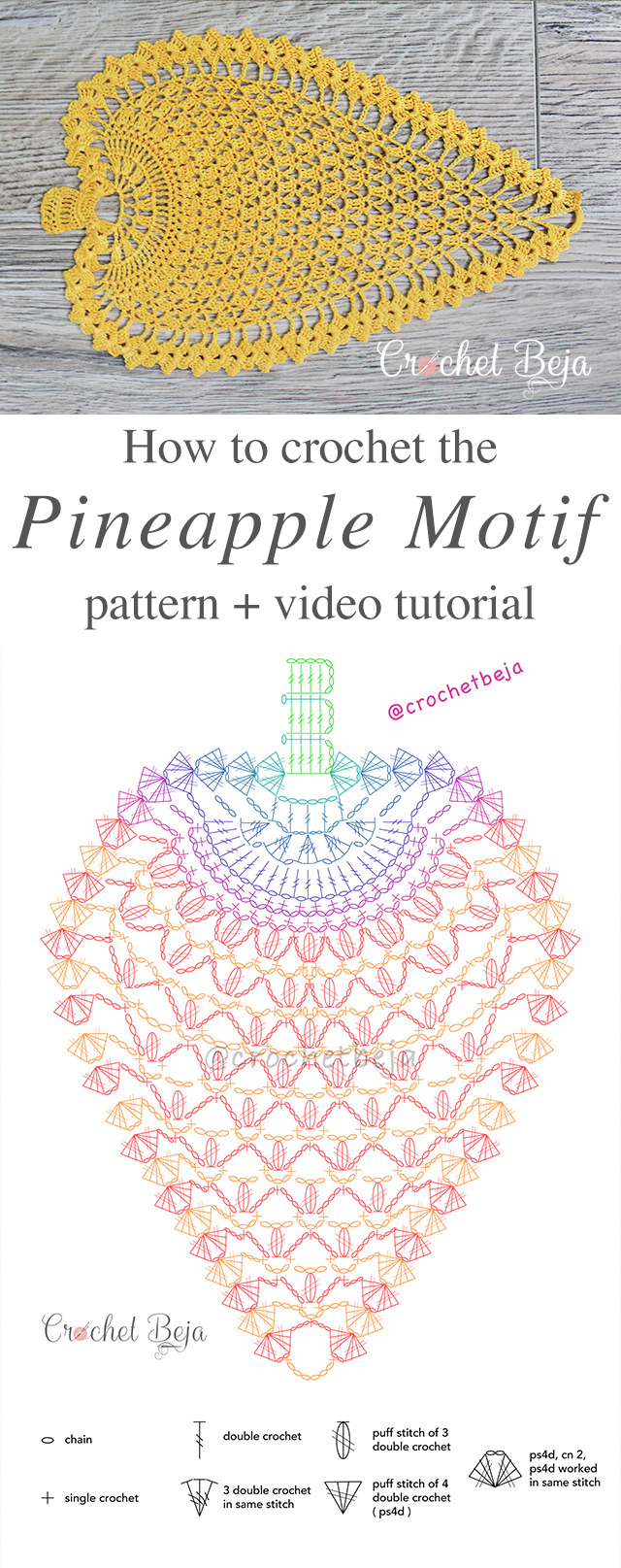 Crochet Pattern Pineapple Crochet Pineapple Pattern Anywane Can Learn Crochetbeja