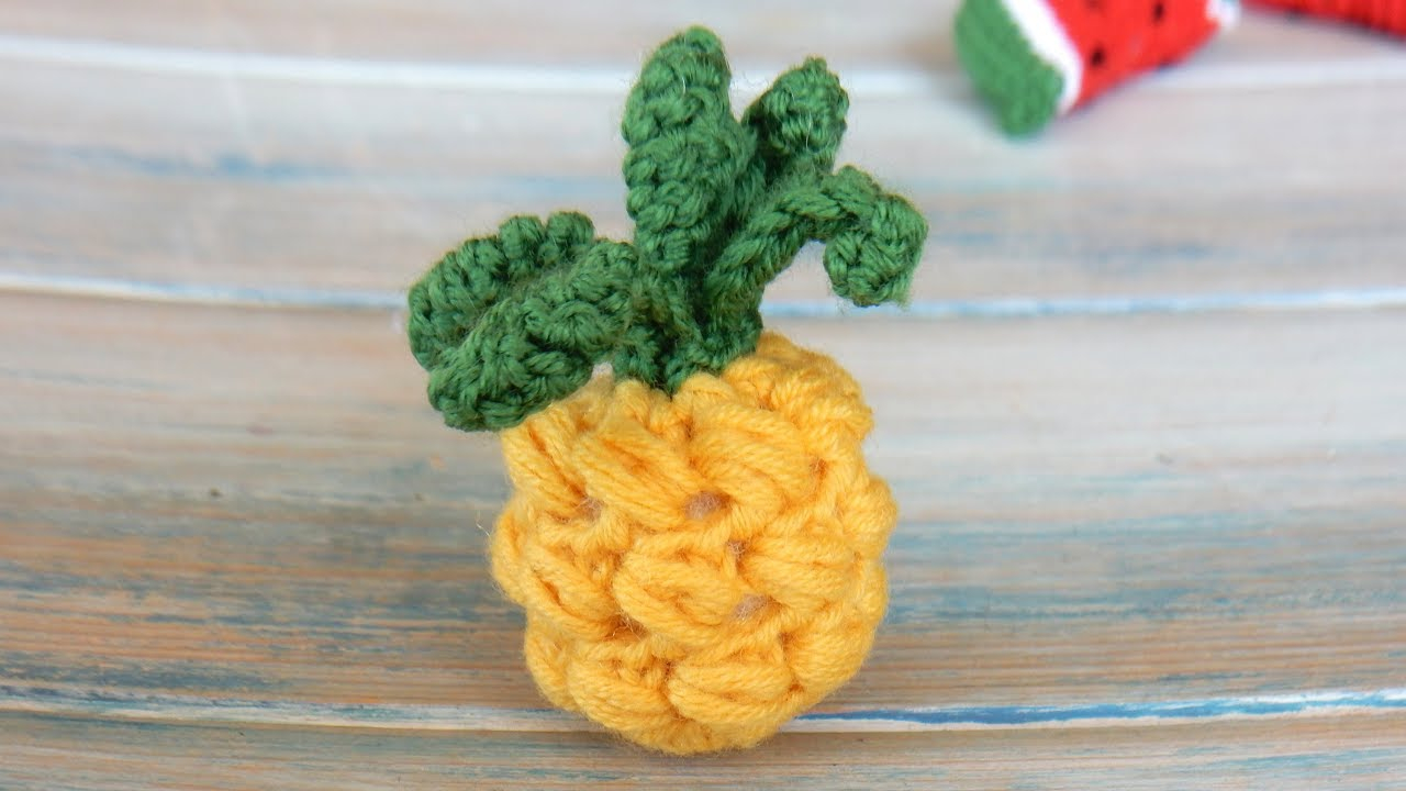 Crochet Pattern Pineapple How To Crochet A Mini Pineapple Youtube