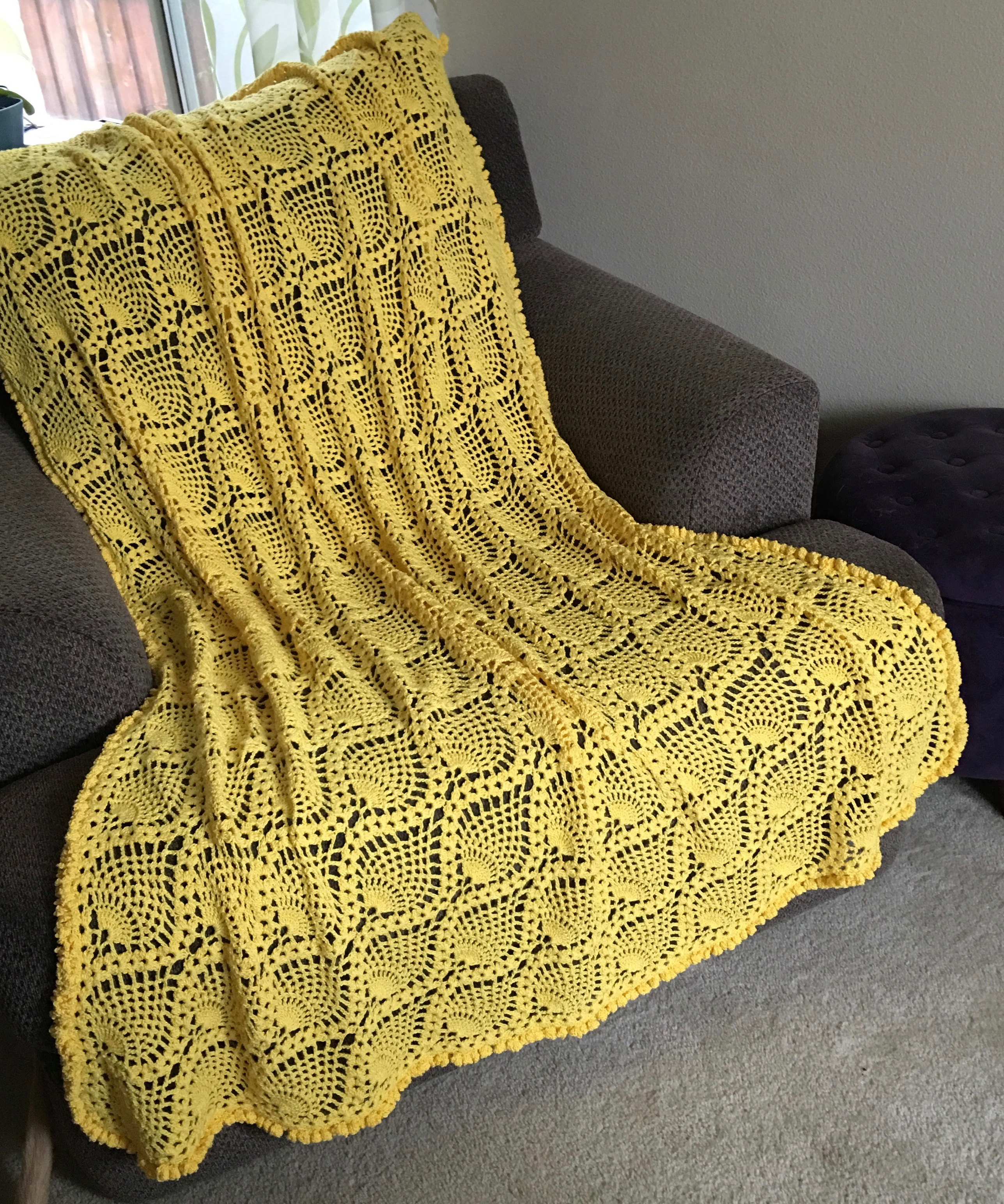 Crochet Pattern Pineapple Sunny Pineapple Afghan Pattern Creative Yarn Source