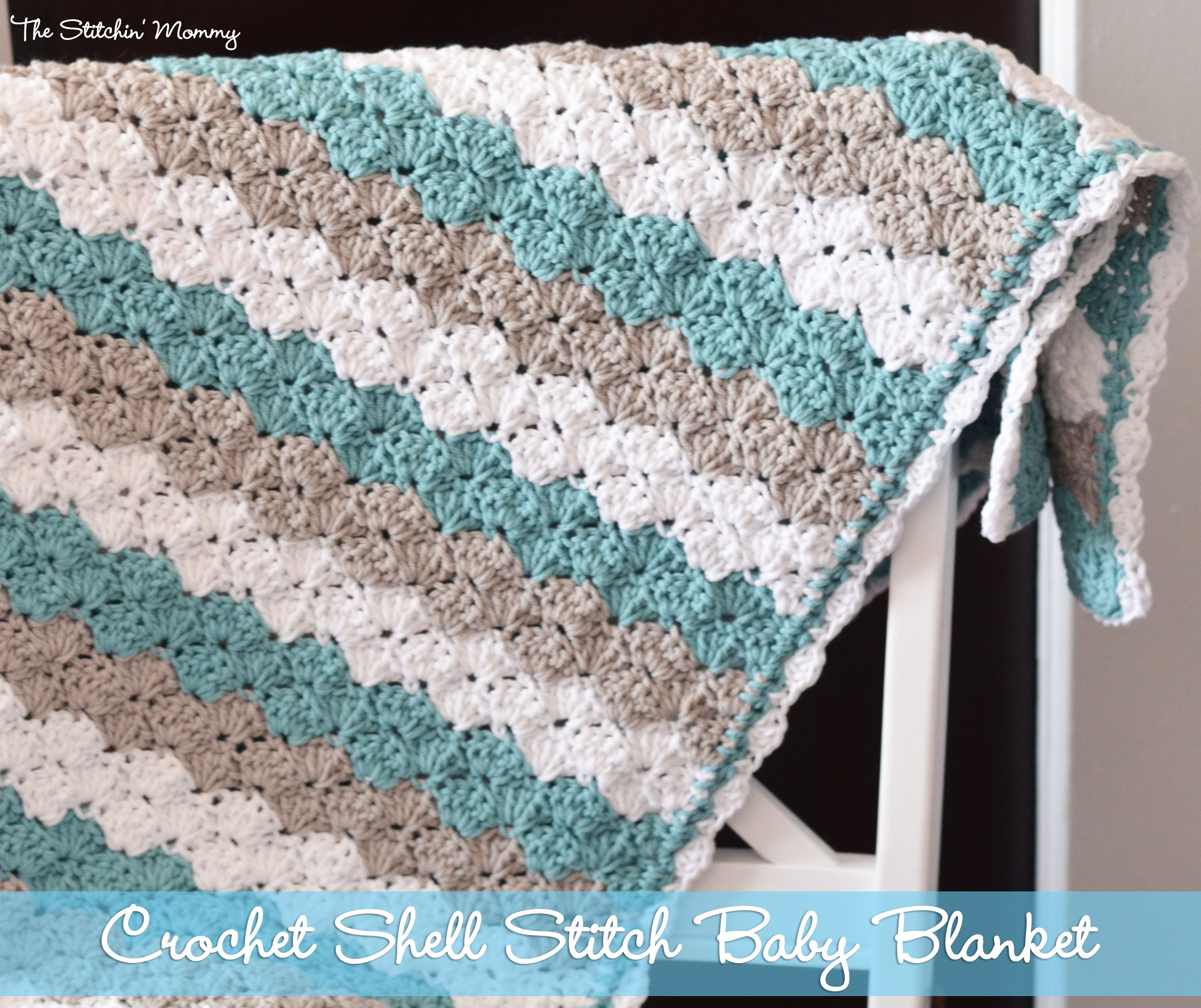Crochet Patterns Baby Blankets Crochetshellbablanket The Stitchin Mommy