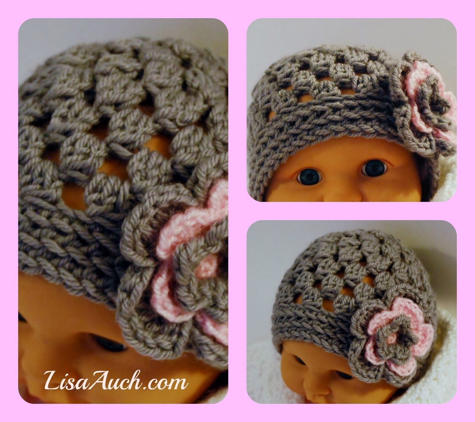 Crochet Patterns Baby Hats Free Crochet Pattern For A Cute Ba Hat Beanie With Crochet Flower