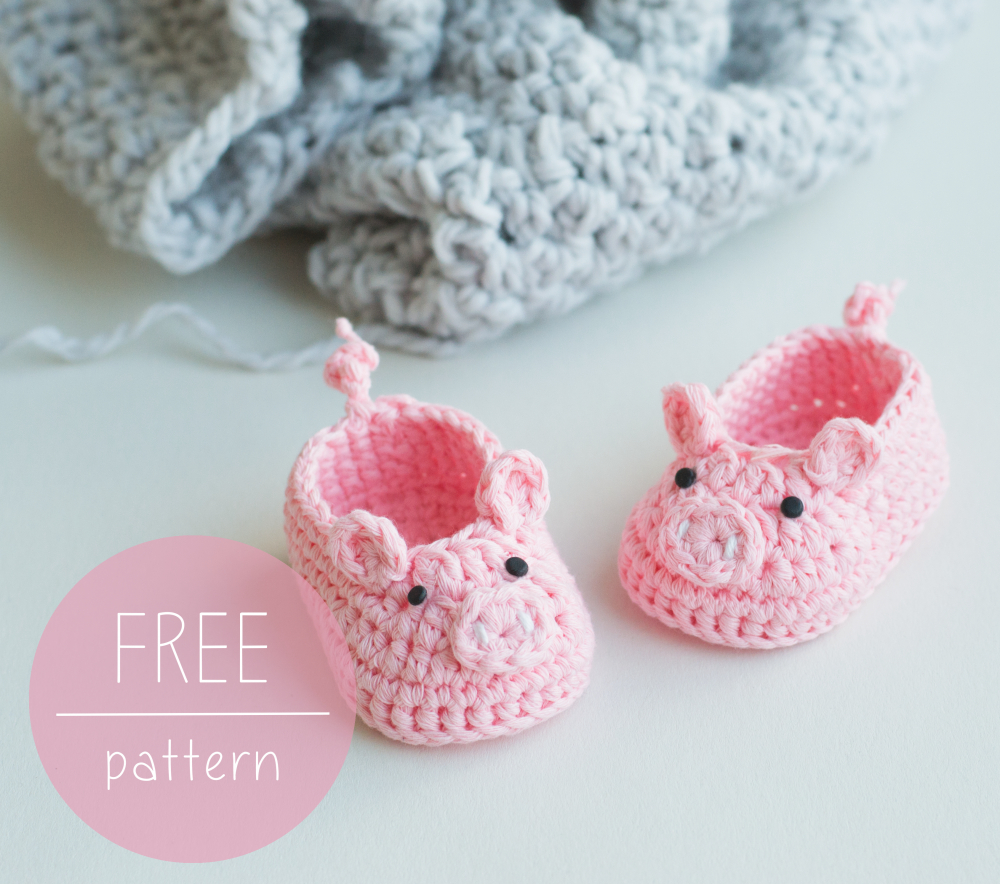 Crochet Patterns For Baby Free Crochet Pattern Piggy Ba Booties Cro Patterns