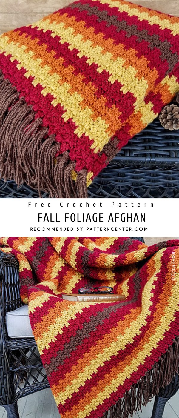 Crochet Patterns Free Afghan Fall Foliage Afghan Crochet Pattern Free Pattern Center