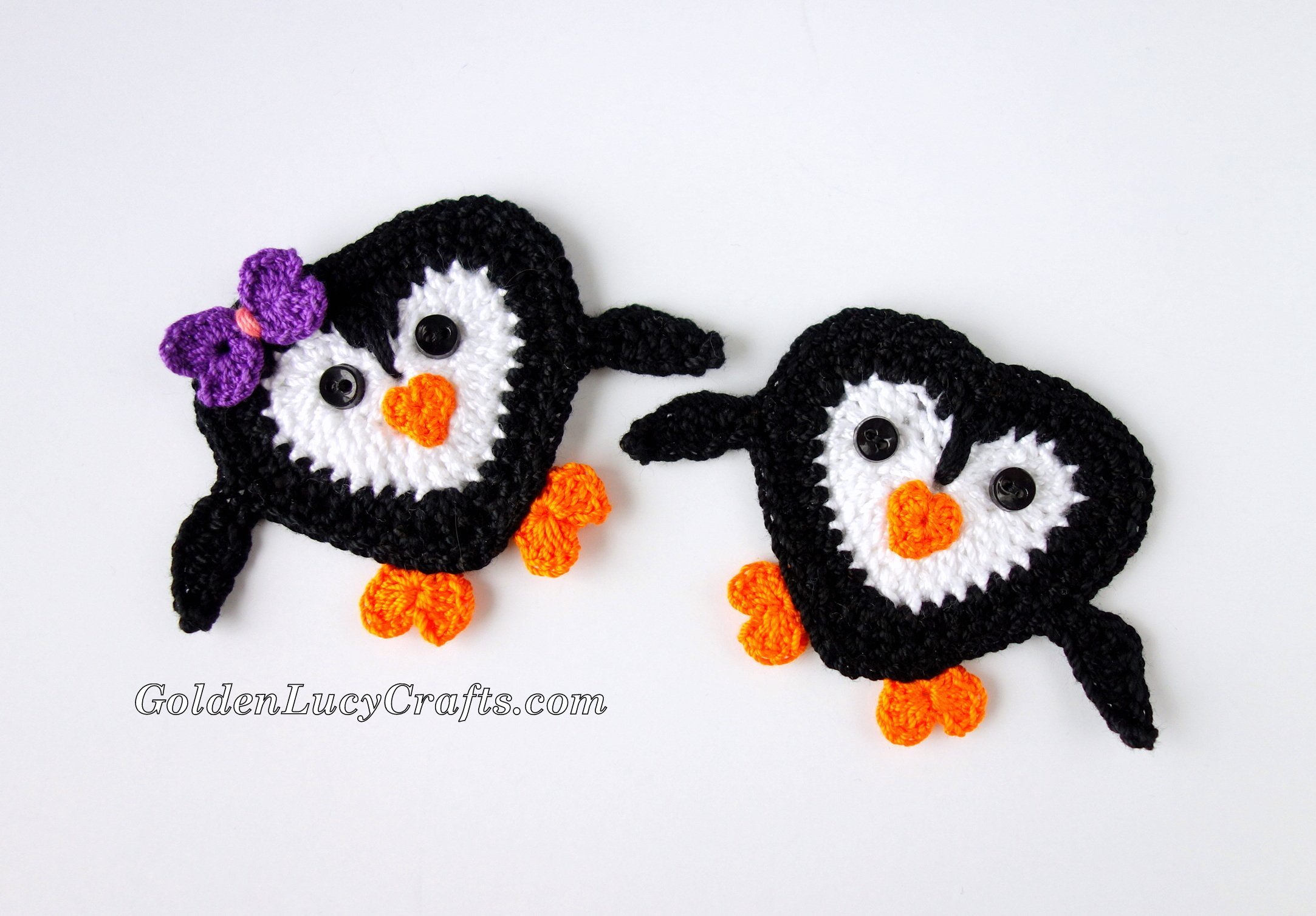 Crochet Penguin Pattern Penguin Applique Free Crochet Pattern Goldenlucycrafts