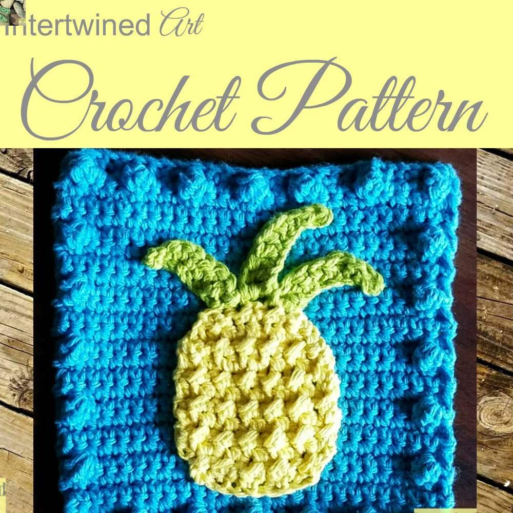 Crochet Pineapple Pattern Crochet Pineapple Pattern Pineapple Applique Granny Square Etsy