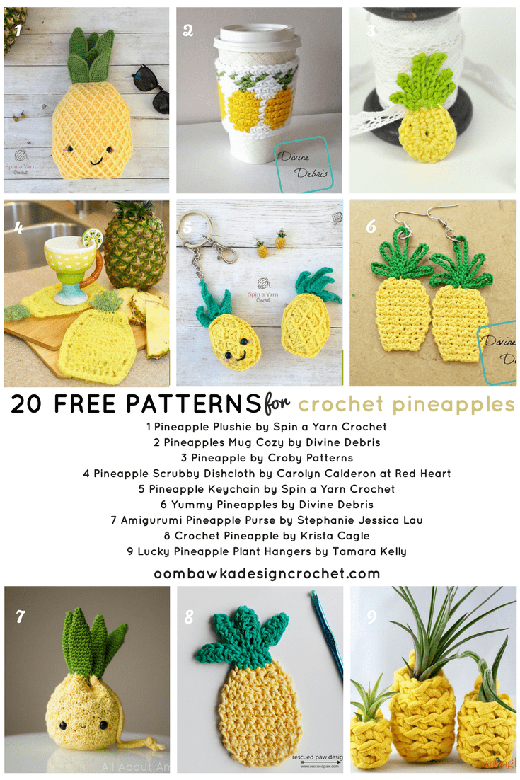 Crochet Pineapple Pattern Crochet These Fun Free Pineapple Crochet Patterns Oombawka