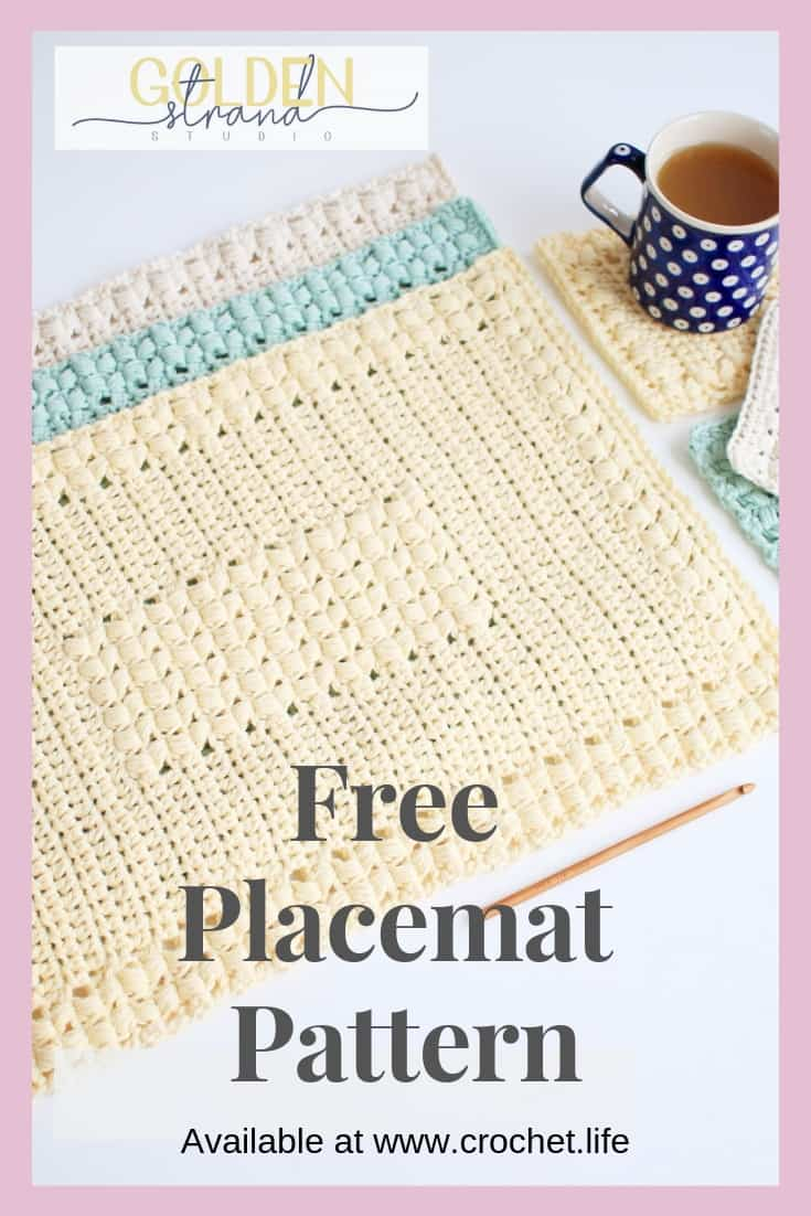 Crochet Placemat Pattern 3 Easy To Crochet Placemat Patterns Sunny Hollow Set Crochet Life