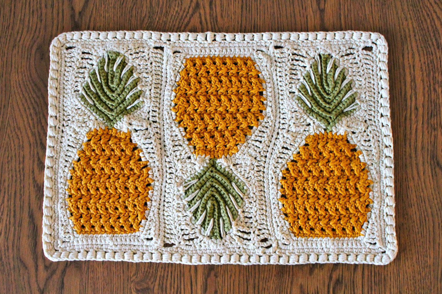 Crochet Placemat Pattern Crochet Placemat Pattern Crochet Pineapple Pattern Perfect Etsy