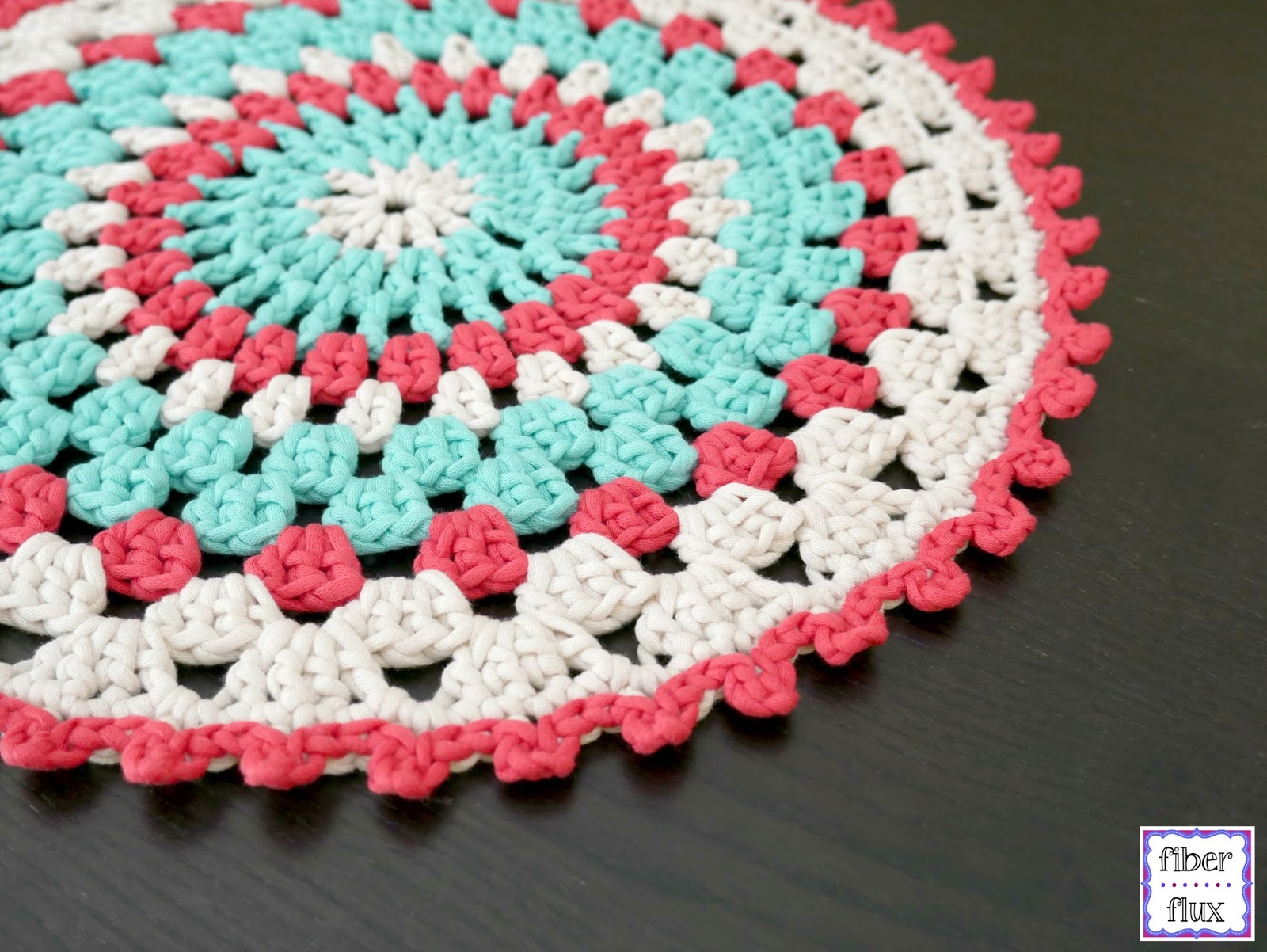 Crochet Placemat Pattern Fiber Flux Free Crochet Patterncoastal Placemat