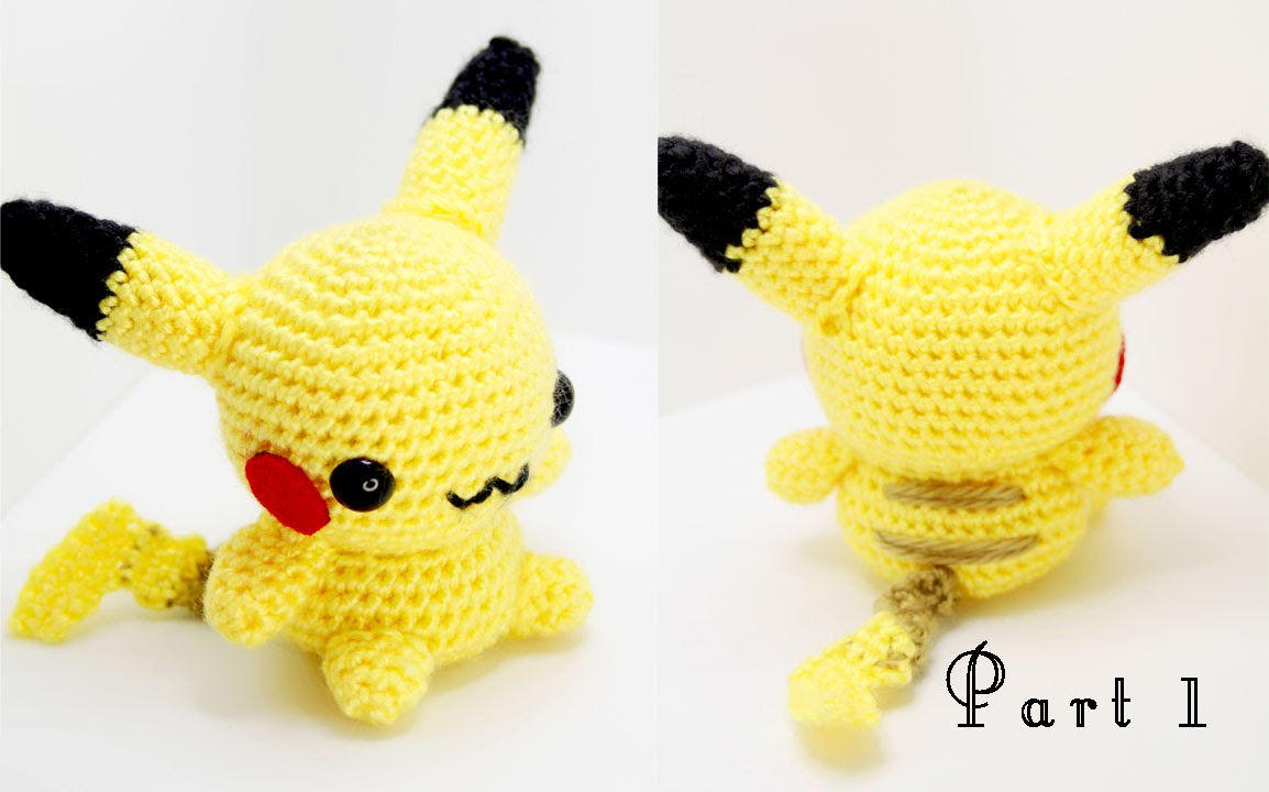 Crochet Pokemon Patterns Pikachu Amigurumi Crochet Tutorial Part 1 Youtube