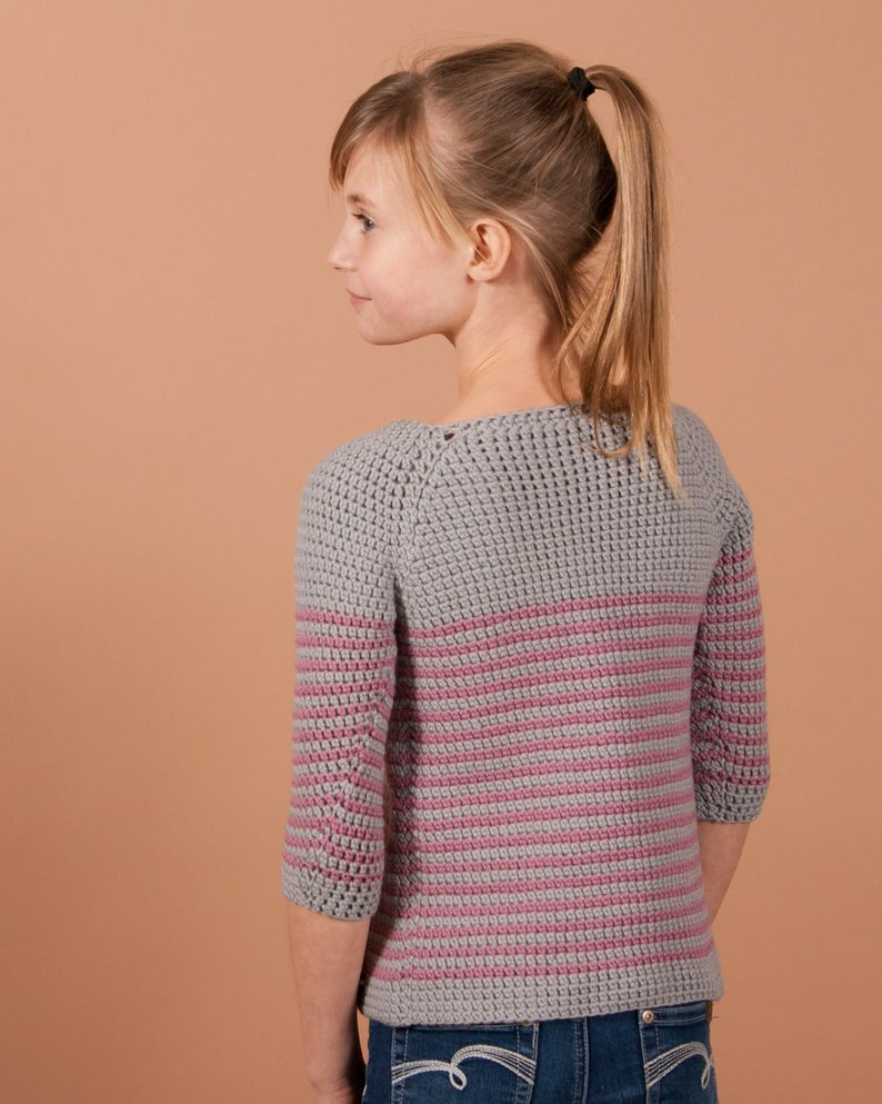 Crochet Pullover Sweater Pattern Crochet Sweater Pattern Millburn Crochet Pullover For Girls Etsy
