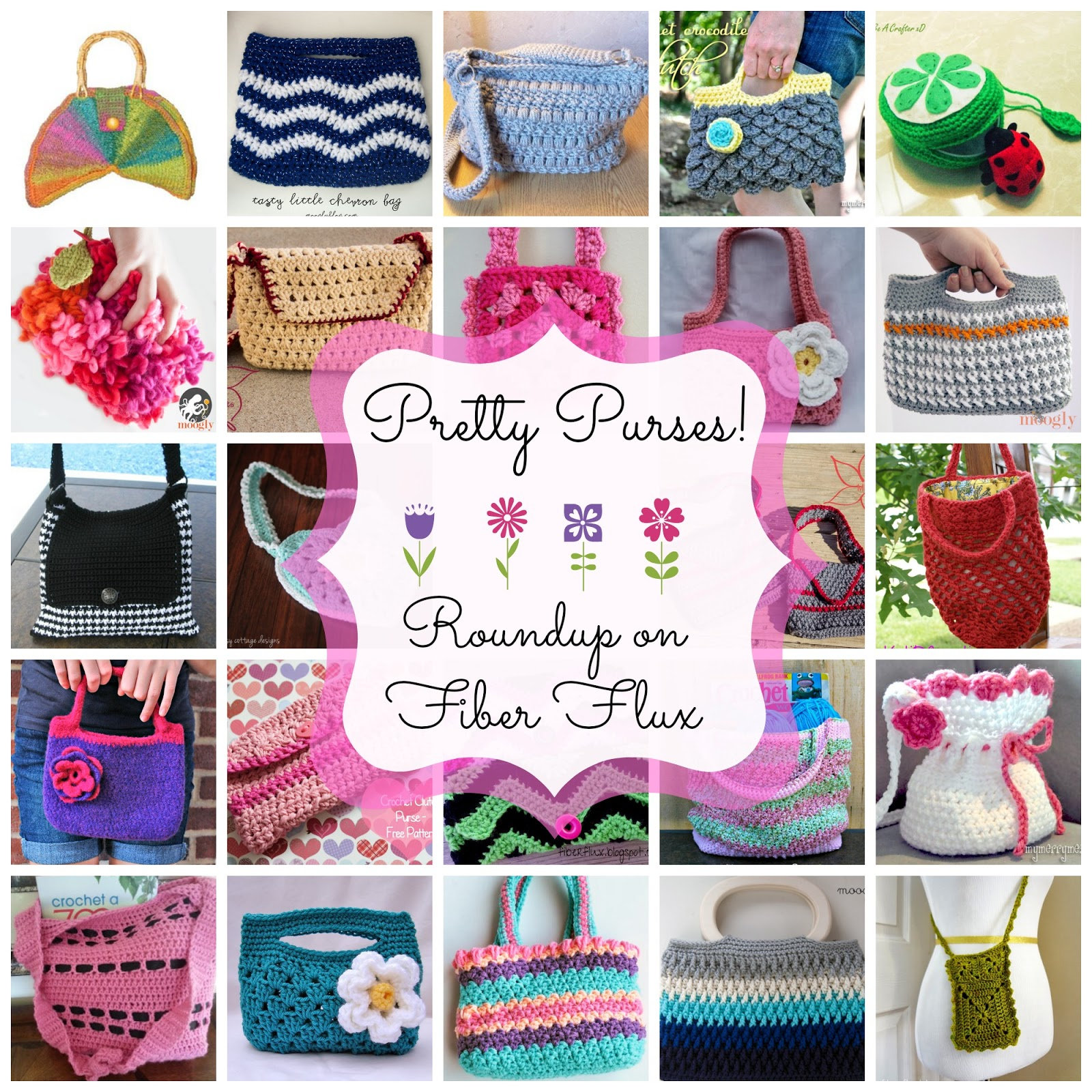 Crochet Purse Patterns Fiber Flux Pretty Purses 20 Free Crochet Purse Patterns