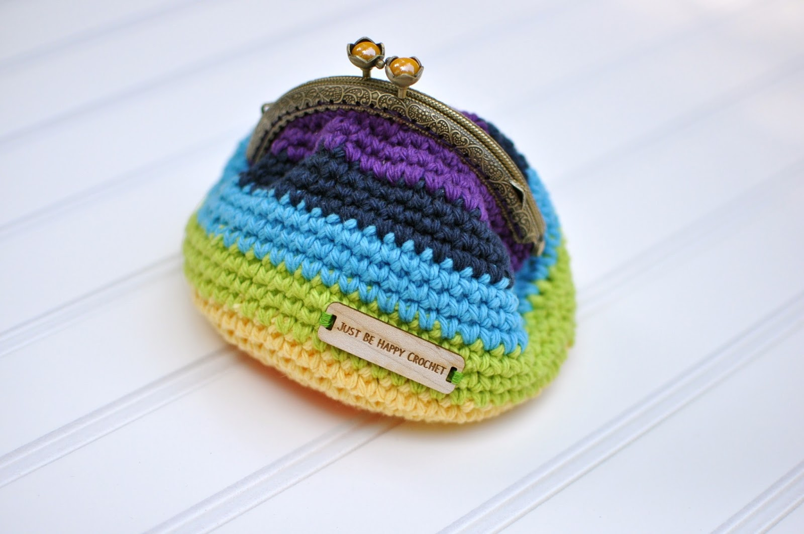 Crochet Purse Patterns Just Be Happy Coin Purse Free Pattern