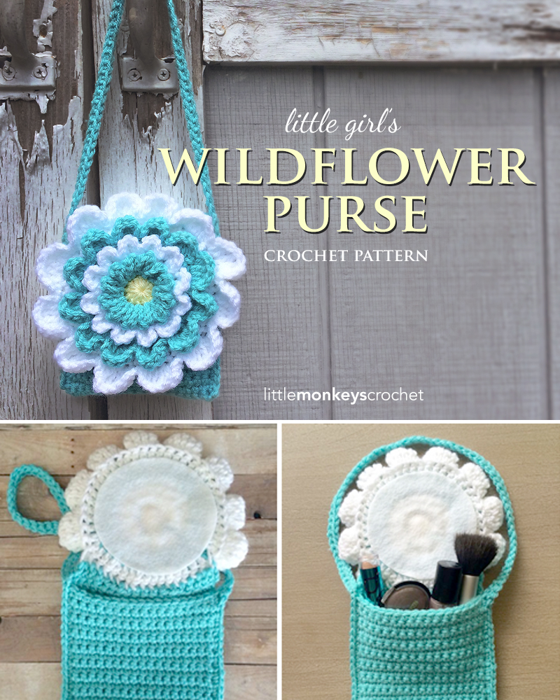 Crochet Purse Patterns Little Girls Wildflower Purse Free Pattern Little Monkeys Crochet