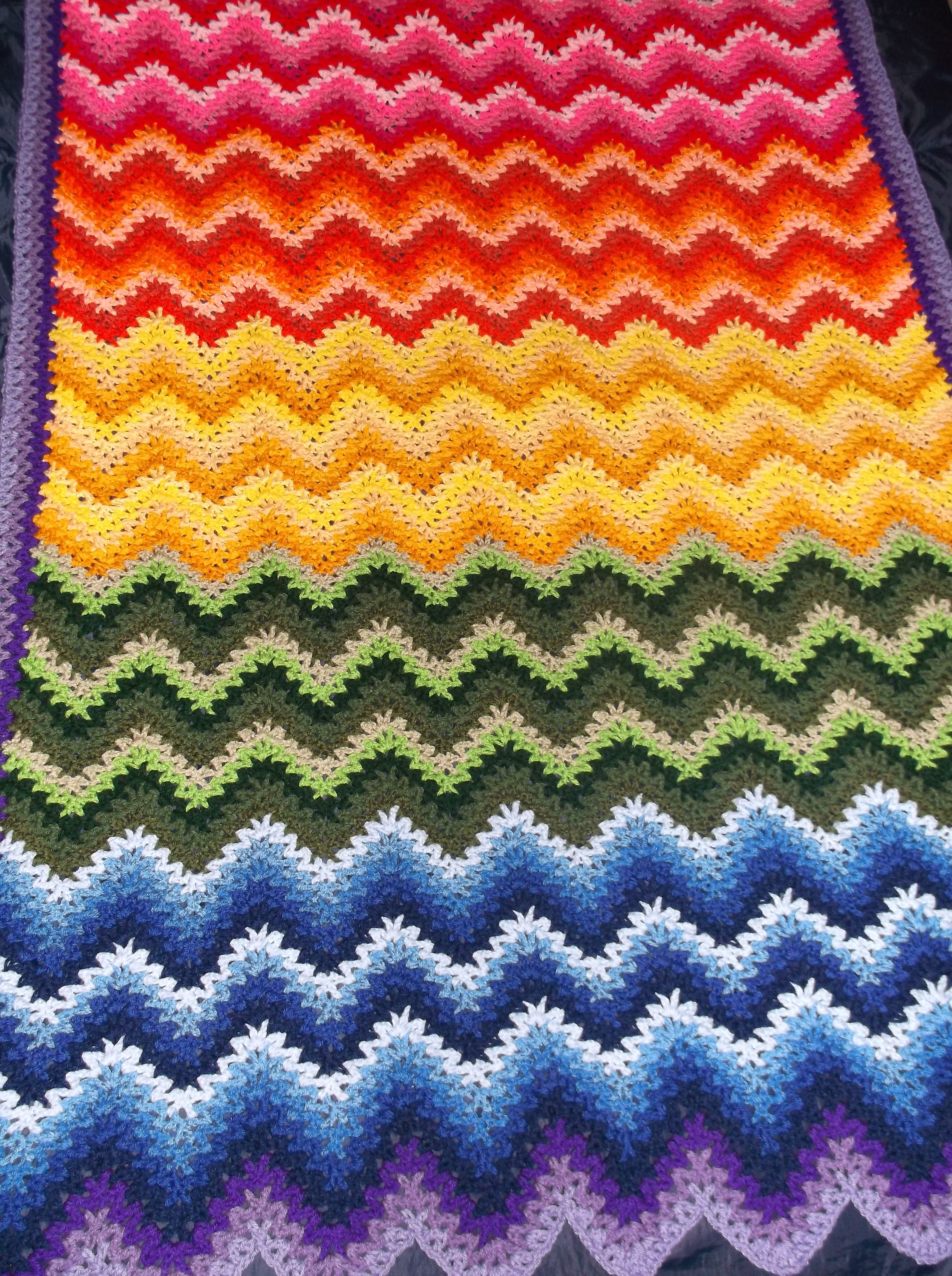 Crochet Ripple Afghan Patterns The Express V Stitch Ripple Pattern Knitting An Crochet Project