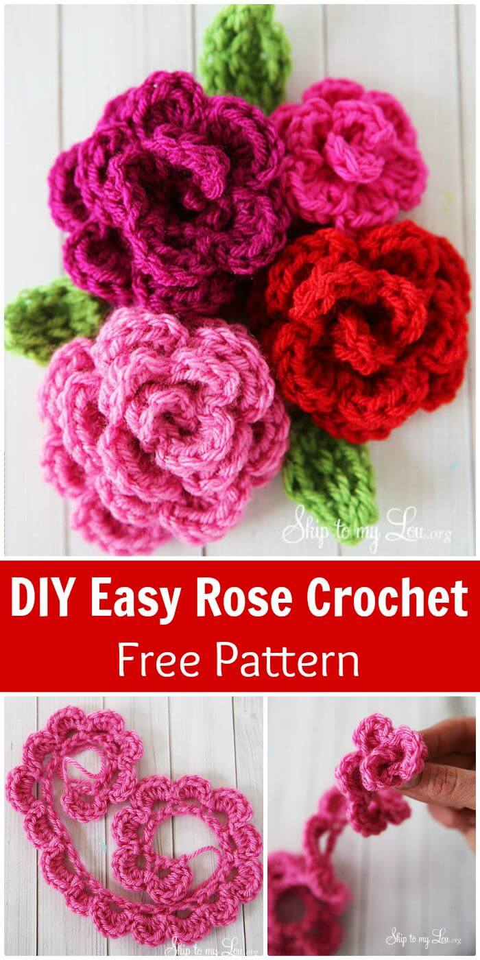 Crochet Rose Pattern Crochet Flowers 90 Free Crochet Flower Patterns Diy Crafts