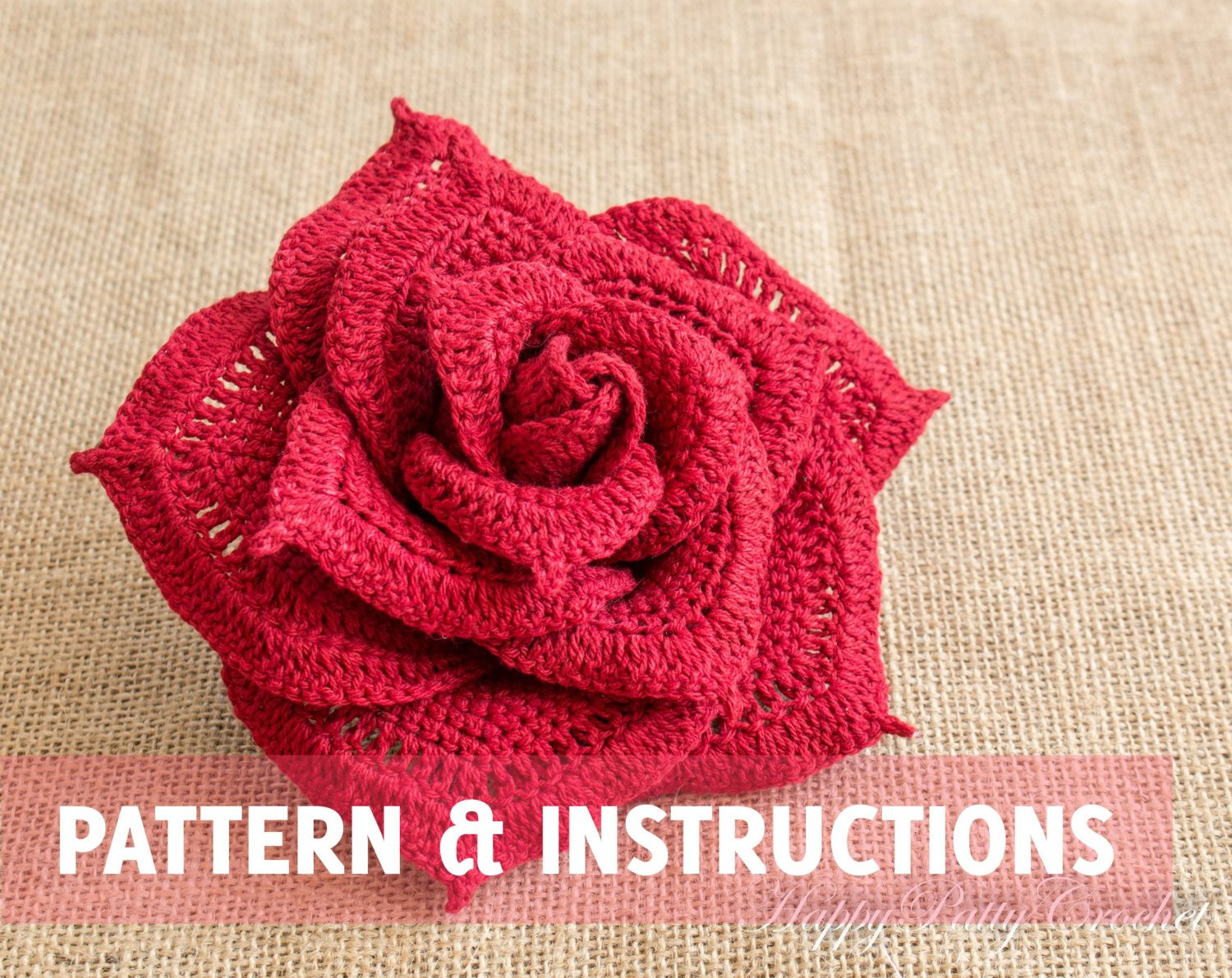 Crochet Rose Pattern Crochet Rose Pattern Crochet Flower Pattern Crochet Etsy