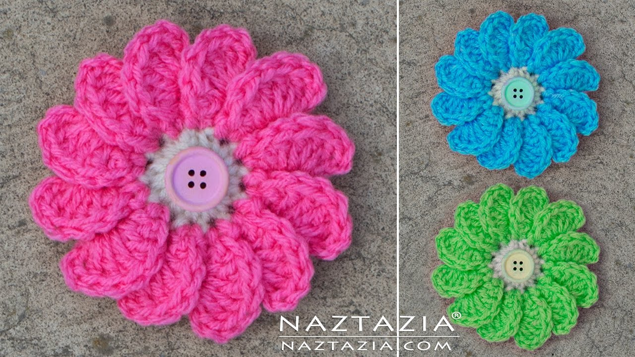 Crochet Rose Pattern Diy Tutorial Learn How To Crochet Flowing Flower Flowers With