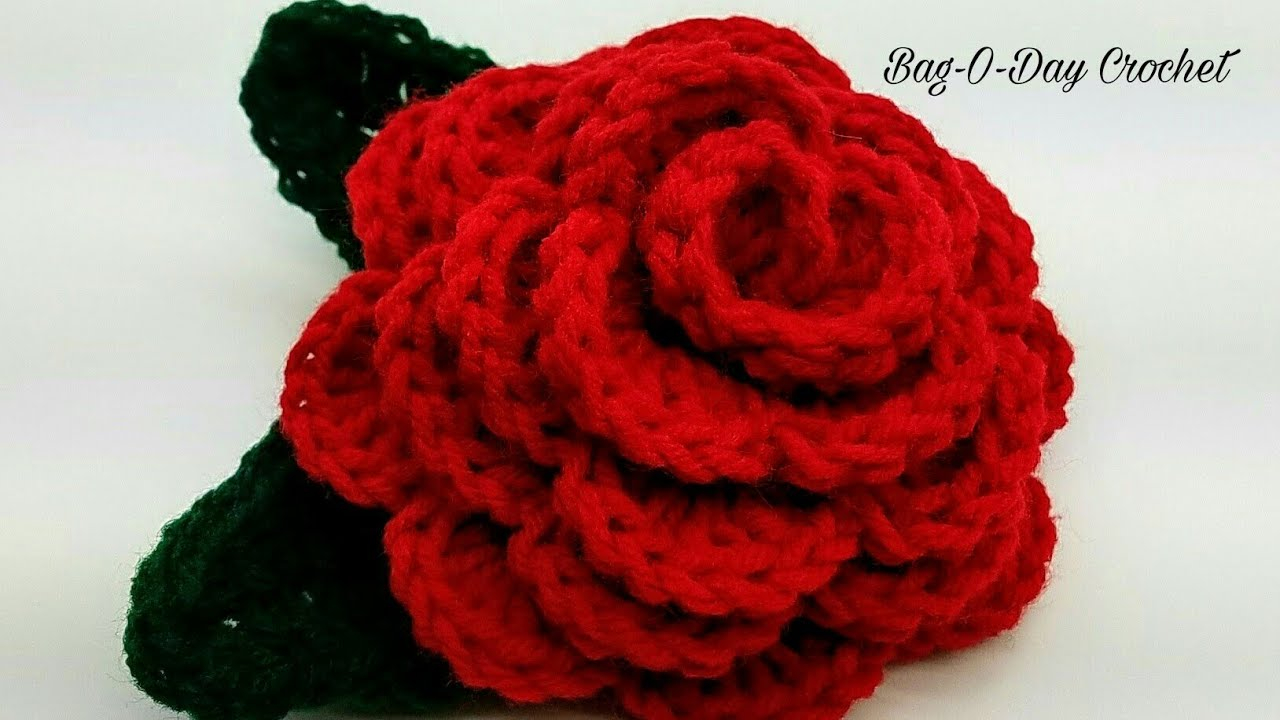 Crochet Rose Pattern How To Crochet 3d Rose Flower Forever Love Rose Bagoday