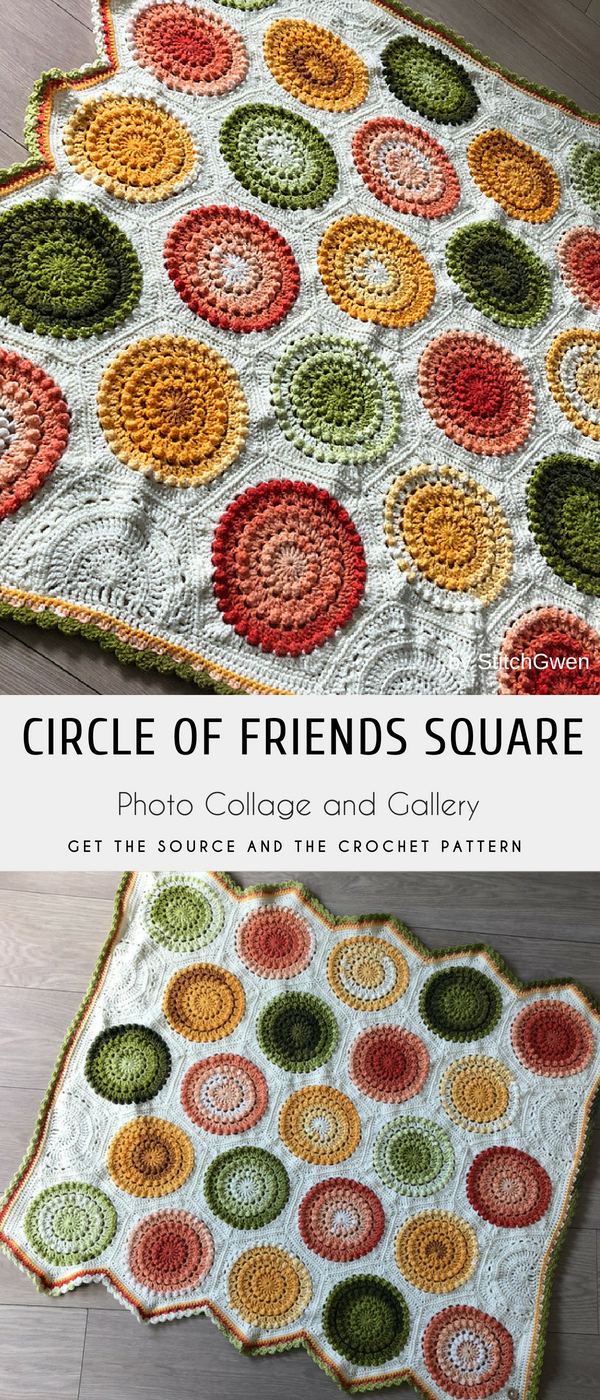 Crochet Round Afghan Pattern Free Circle Of Friends Lap Blanket Free Crochet Pattern Styles Idea