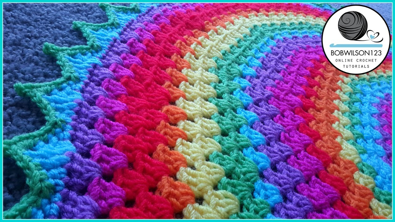 Crochet Round Afghan Pattern Free Crochet Granny Round Blanket Cal Part 1 Of 7 Youtube