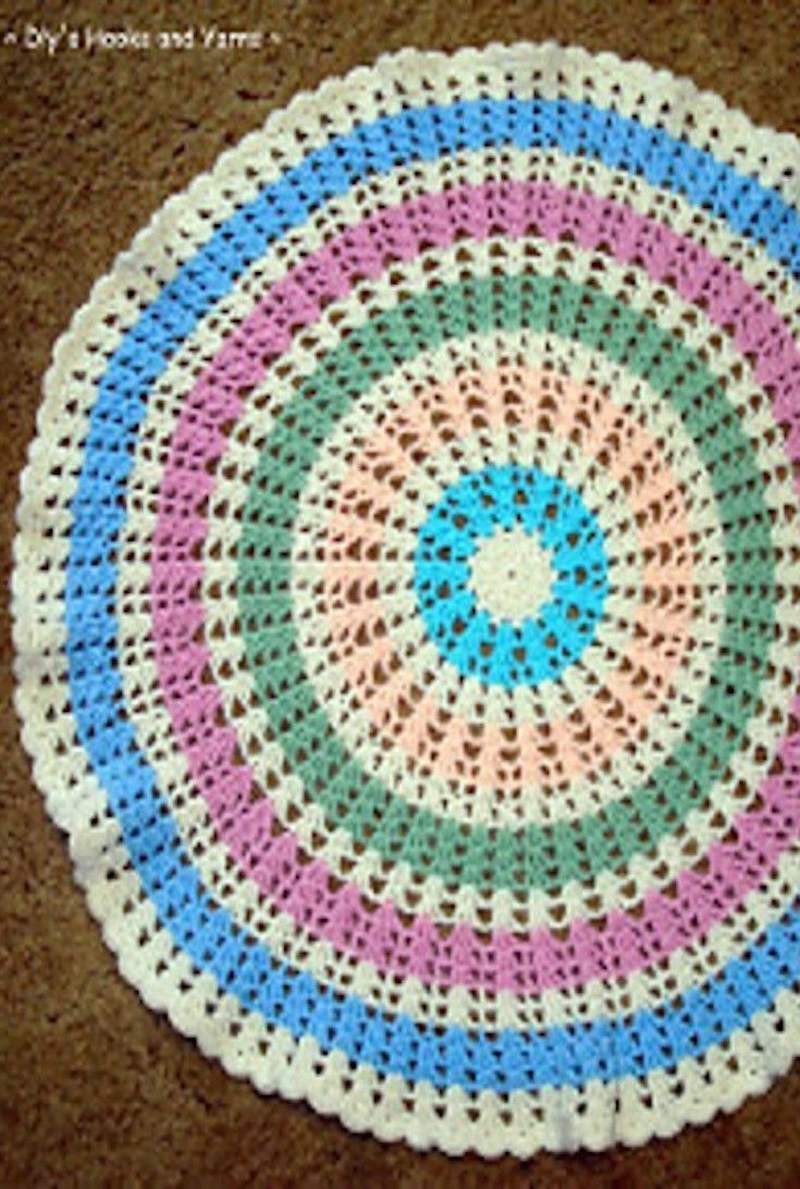 Crochet Round Afghan Pattern Free Free Crochet Pattern Quick Easy And Round This Wheel Ba Blanket
