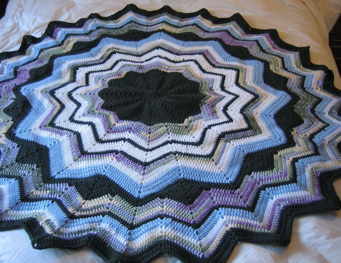 Crochet Round Afghan Pattern Free Janels Free Round Ripple Crochet Afghan Pattern Crochet Blankets