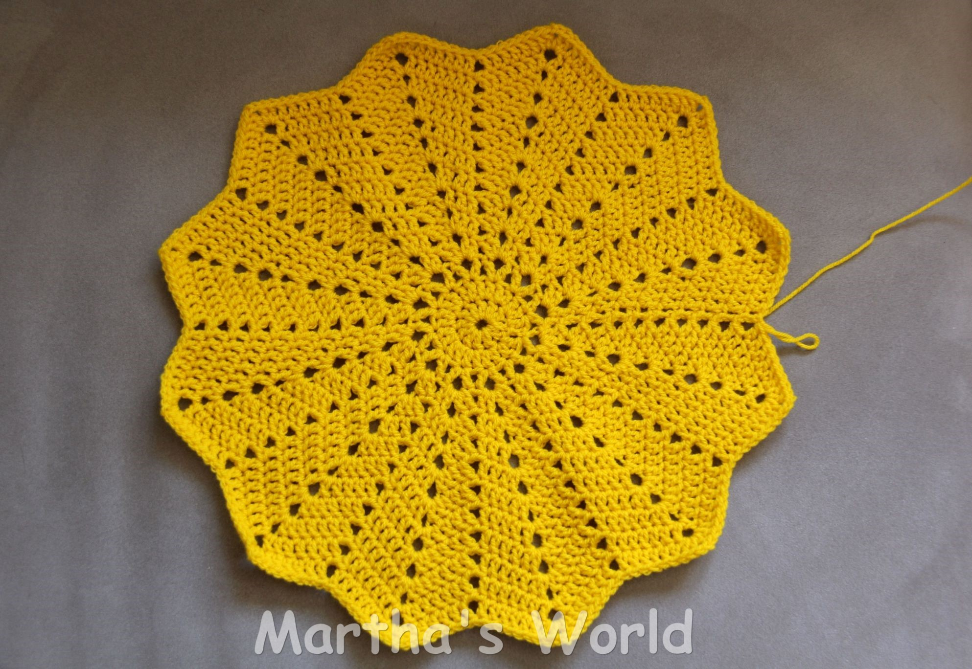 Crochet Round Afghan Pattern Free Pattern Marthas World