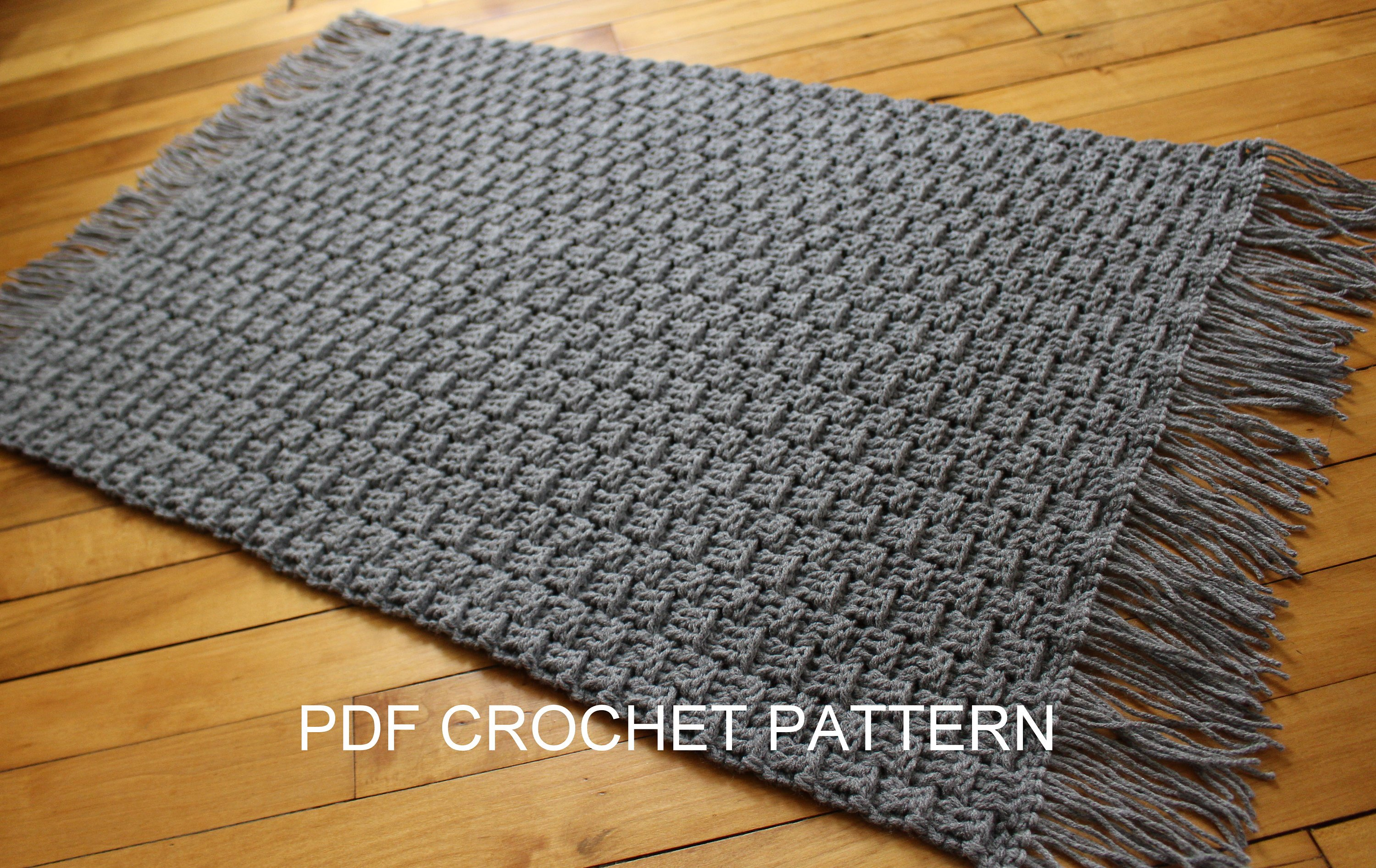 Crochet Rug Pattern Crochet Pattern Textured Crochet Rug Pattern Easy Crochet Etsy