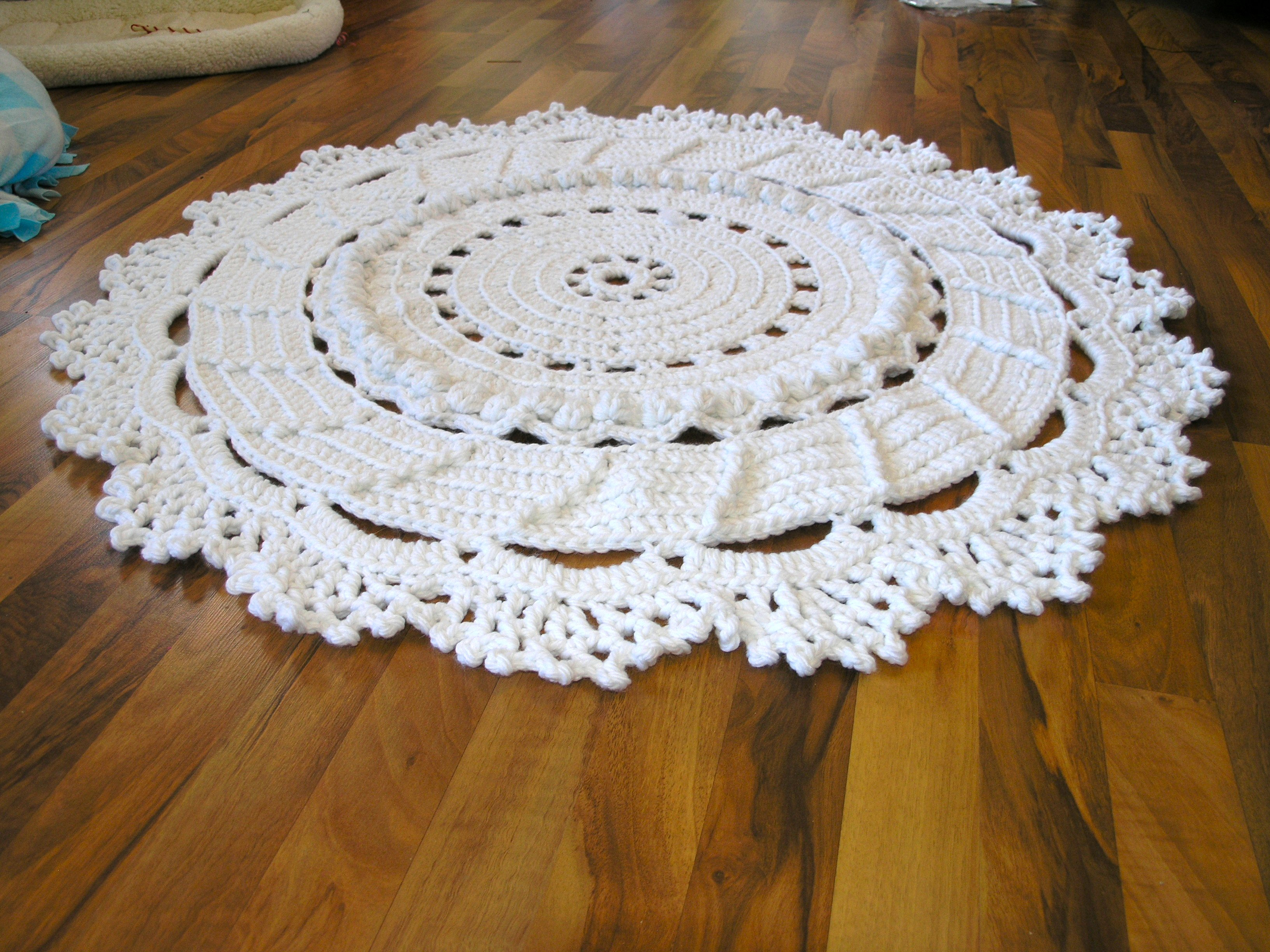 Crochet Rug Pattern Dances With Wools Blog Archive A Giant Crochet Doily Rug For Our