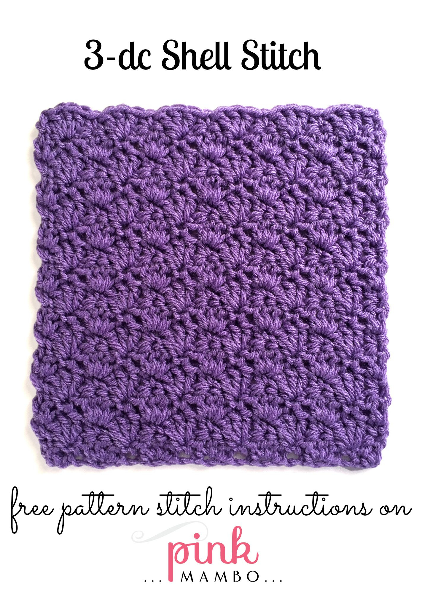 Crochet Shell Pattern Scarf 3 Double Crochet Shell Stitch Pattern Crochet Home Pinterest
