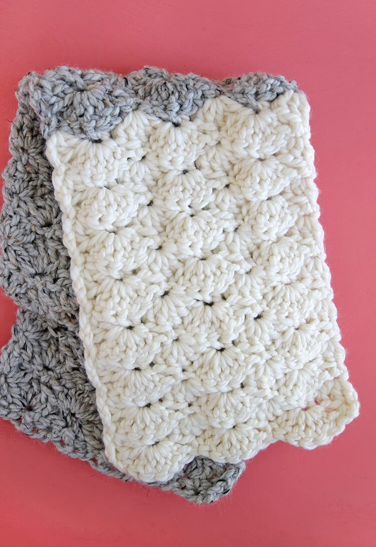 Crochet Shell Pattern Scarf How To Crochet The Shell Stitch For Beginners My Style Pinterest