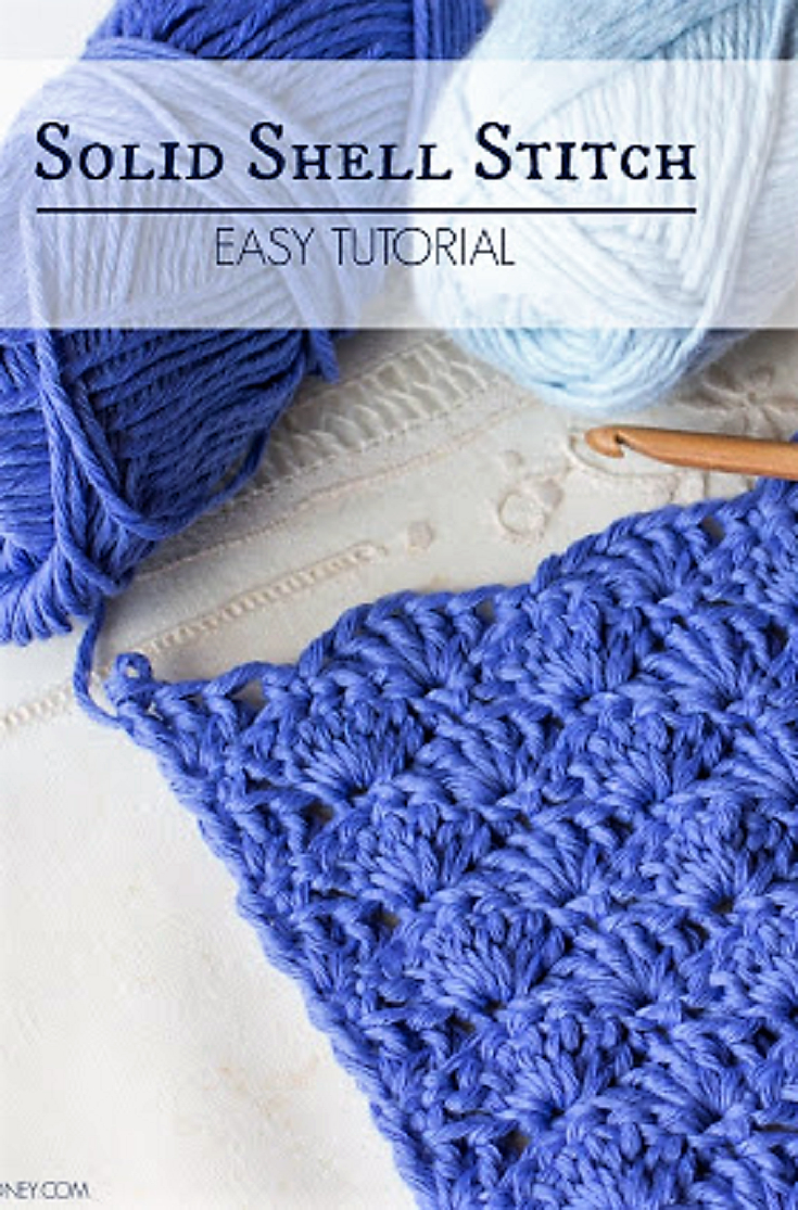 Crochet Shell Pattern Scarf How To Crochet The Solid Shell Stitch Easy Tutorial Crochet