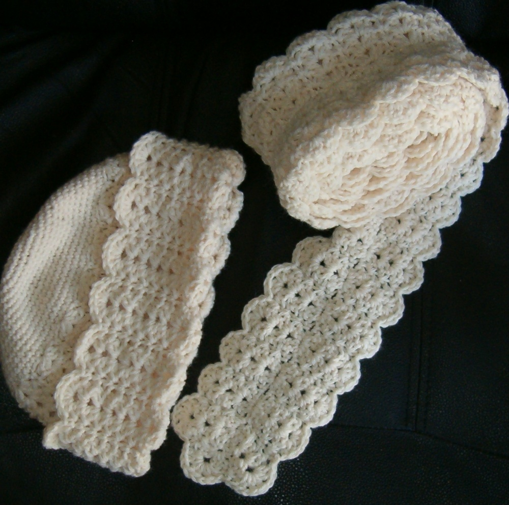 Crochet Shell Pattern Scarf Shell Cream Crochet Hat And Scarf Set