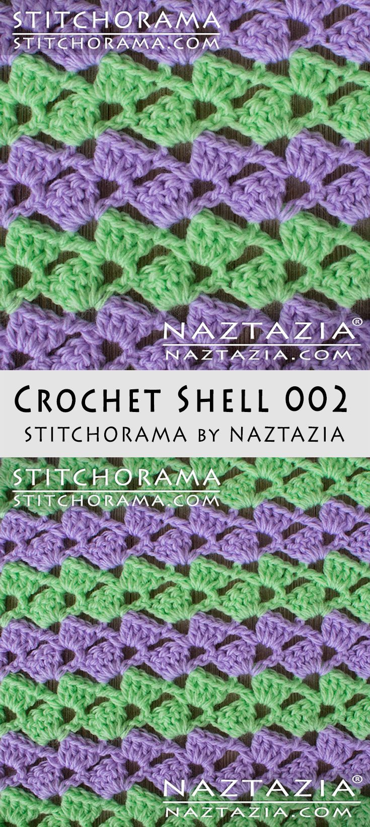 Crochet Shell Stitch Pattern Crochet Shell 002 Stitchorama Naztazia Crochet Stitches